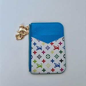 LV X TM Monogram Romy Card Holder Blue.